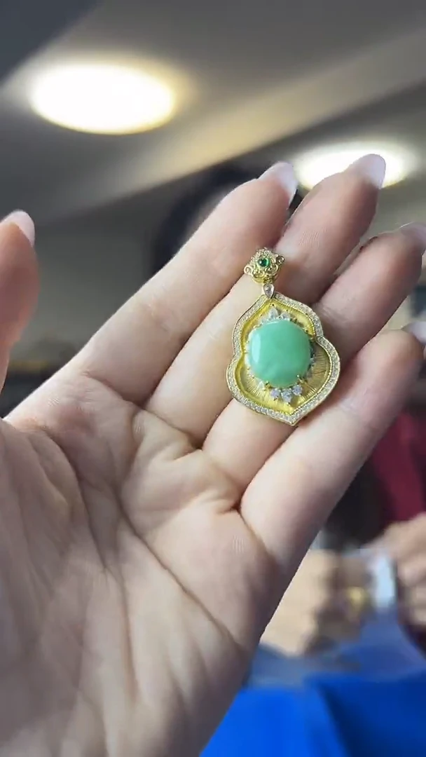 颈饰银S925镶嵌翡翠（多样性发一件）