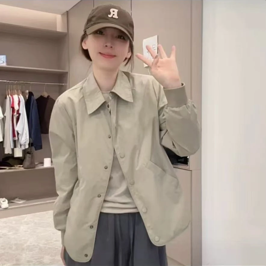 【运费补贴6米】女款春秋季短款时尚衬衫百搭薄款开衫气质上衣