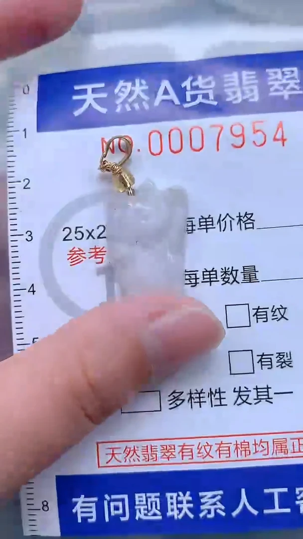 翡翠未镶嵌吊坠(不含链)1