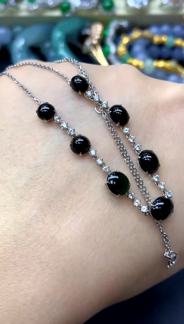 颈饰18K金镶嵌翡翠271-中国好珍宝