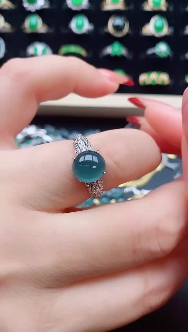 【闪购商品】翡翠戒指银S925镶嵌321321