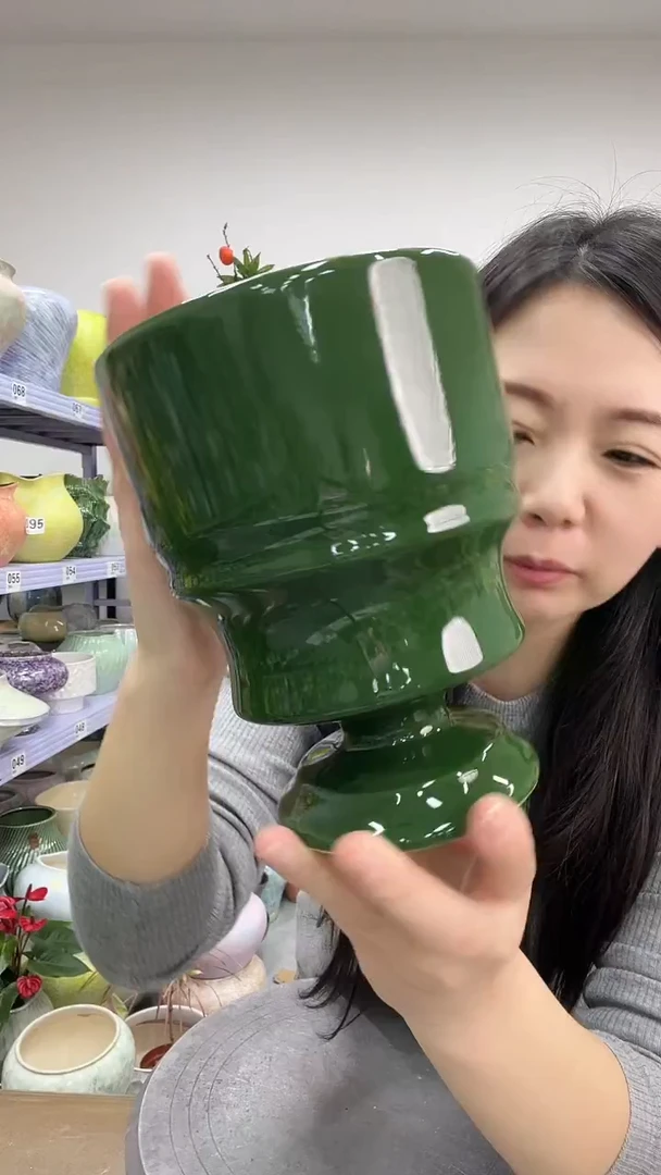 【12.10陶瓷花盆】  高度17      口径     12