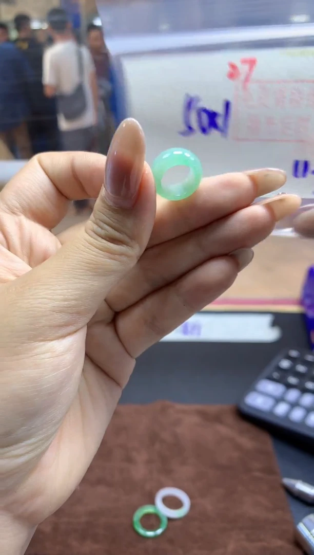 未镶嵌定制翡翠甜甜圈#50元-毛货需精细抛光