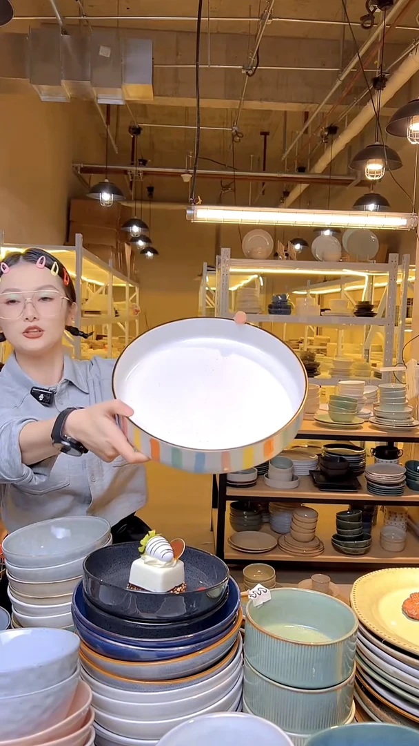 瓷232外贸尾货窑变釉下彩默认微瑕