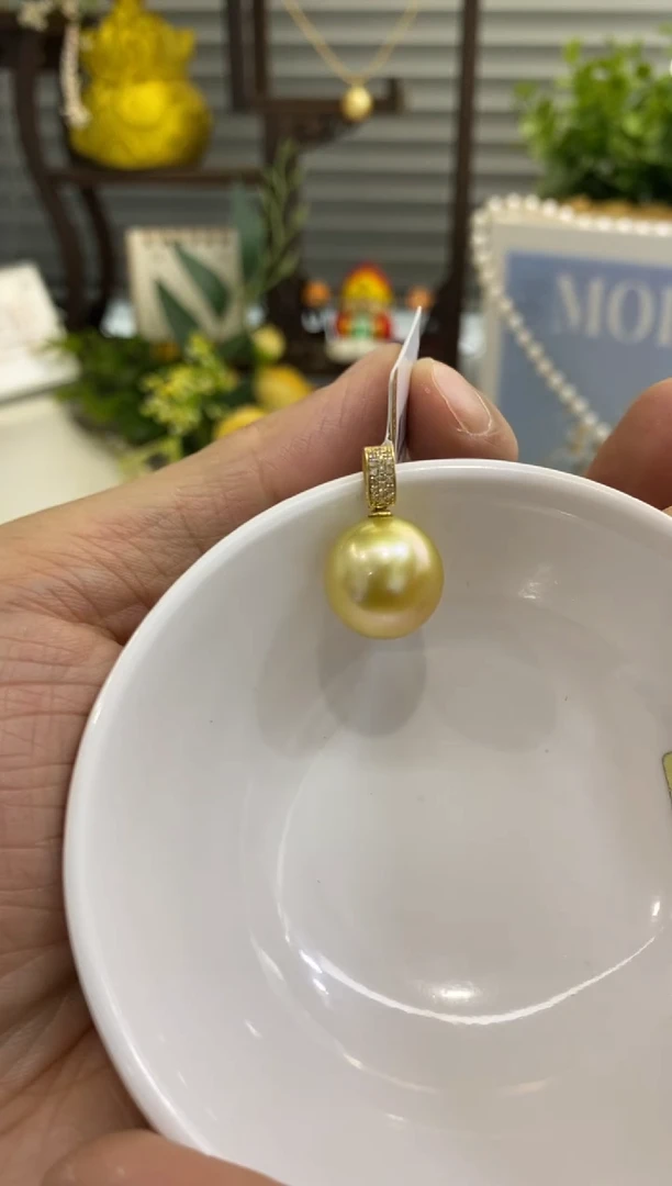 【闪购商品】海水珍珠BG18K金镶嵌珍珠吊坠赠链@@V0909
