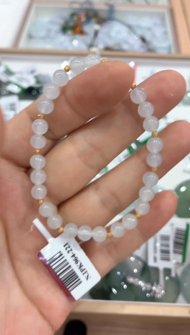 颈饰18K金镶嵌翡翠翡翠手串
