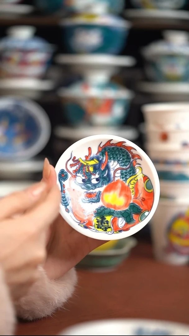 瓷片昨明高足点心盘（福利价格）