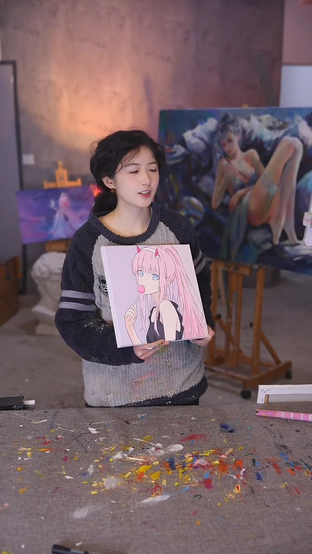 【闪购商品】油画三幅丙烯画纯手绘