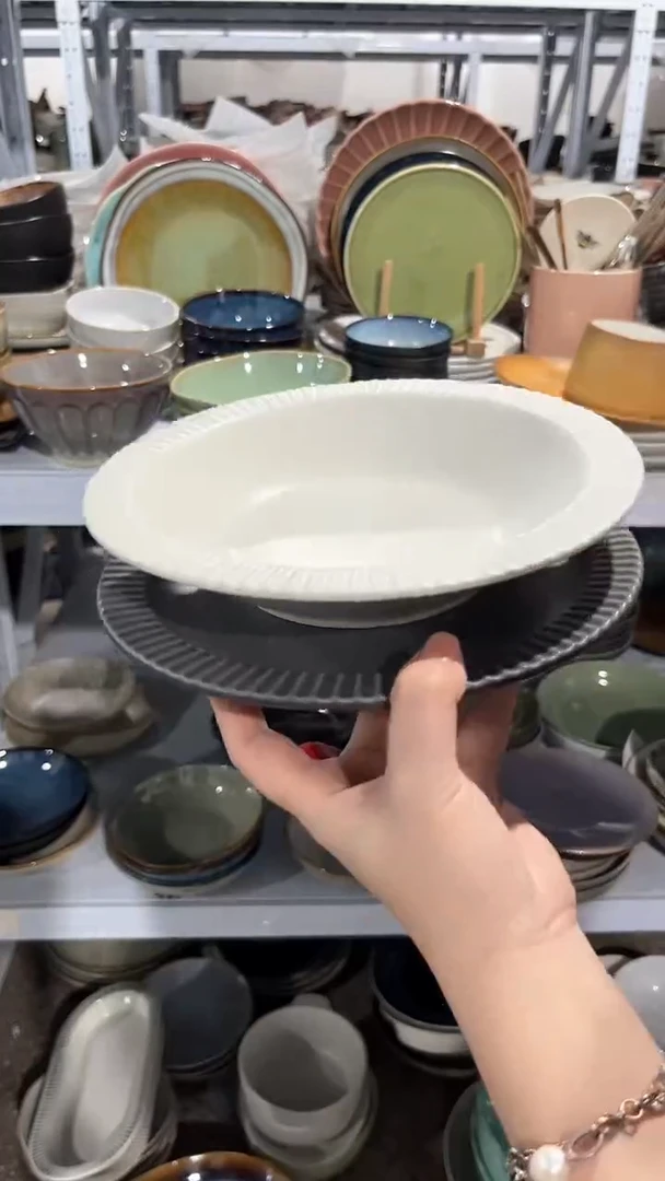 【闪购商品】瓷片外贸尾货瑕疵满20包邮X2 浅盘加草帽