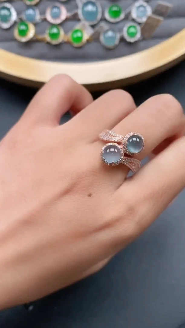 银S925镶嵌戒指翡翠1111