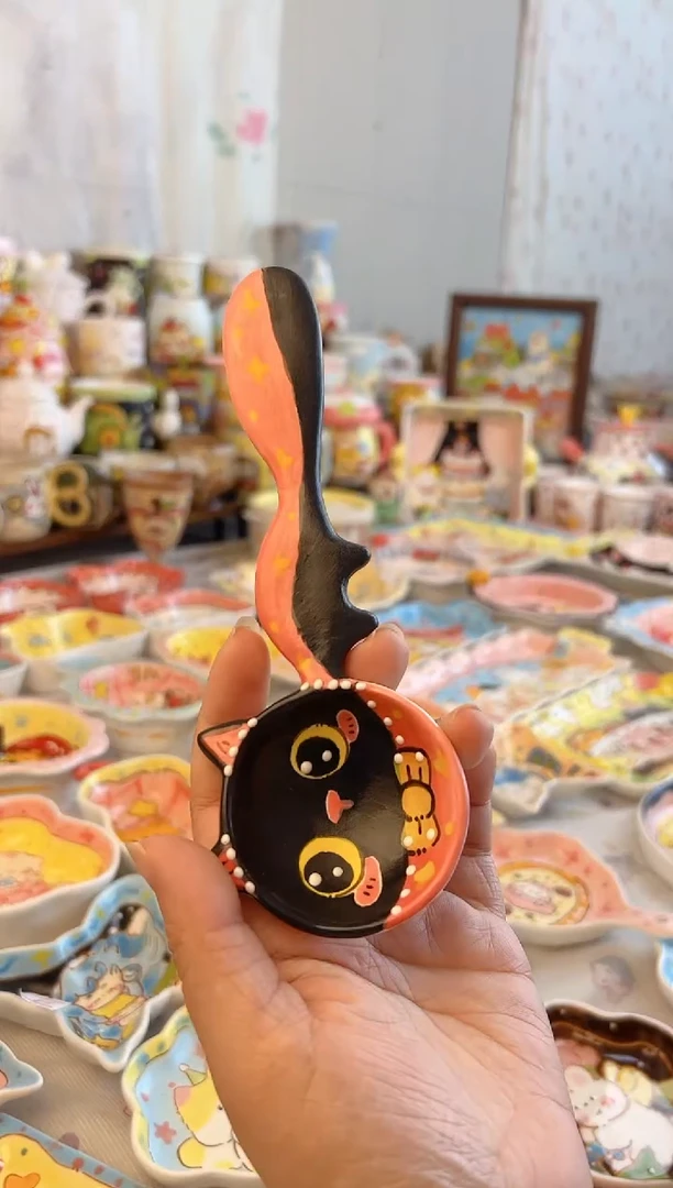 摆件陶H*预售景德镇陶瓷手绘微瑕