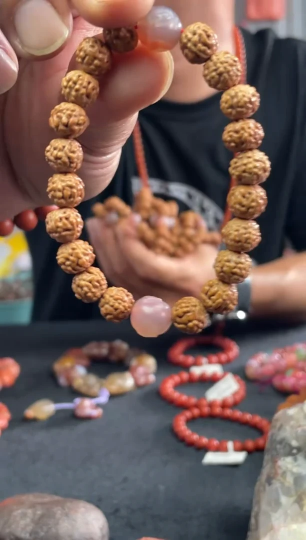 手串未镶嵌南红玛瑙原矿无忧化 菩提金刚搭配佛公