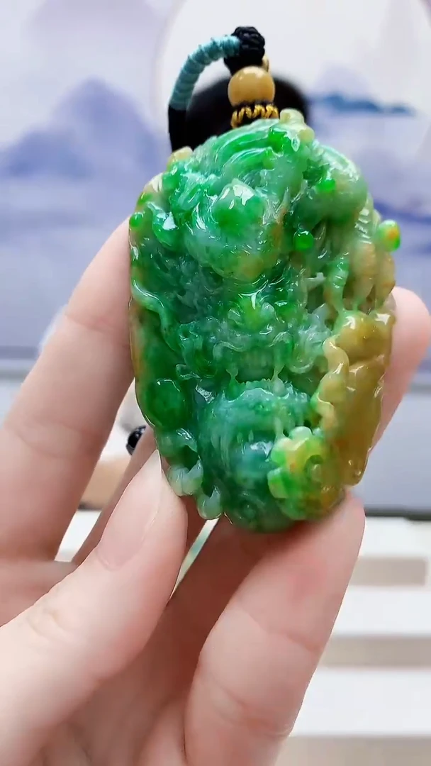 未镶嵌定制翡翠4917ry-毛货挂件25