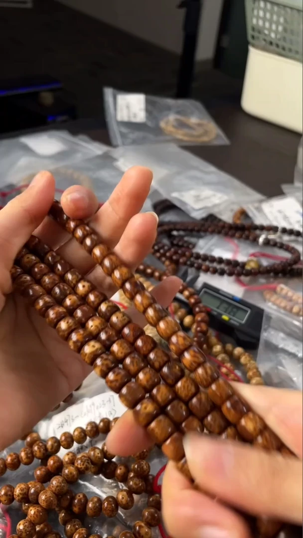 星月菩提吊坠精工级浅珀直切9*8长串