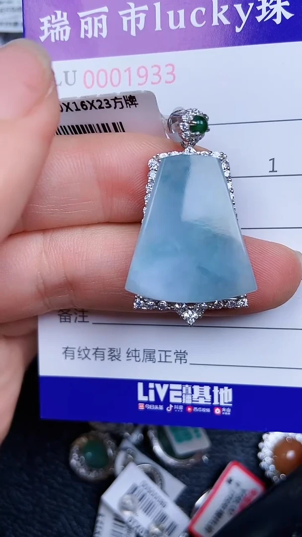 颈饰银S925镶嵌翡翠1933