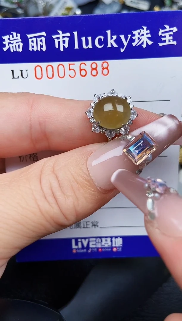 翡翠银S925镶嵌颈饰5688
