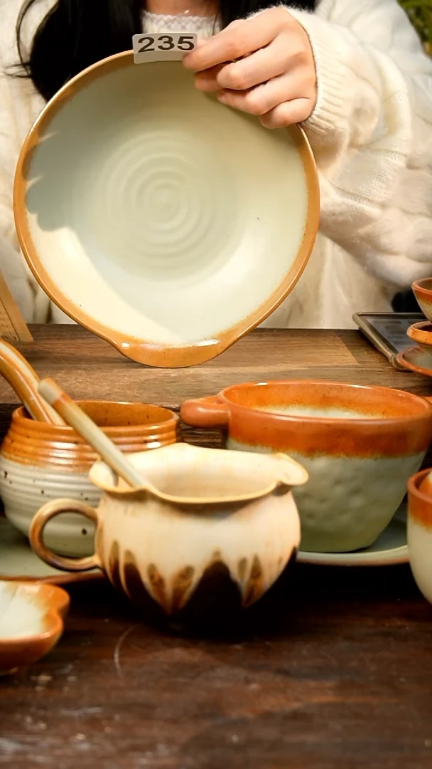 盘 高颜值粗陶餐具限时抢购