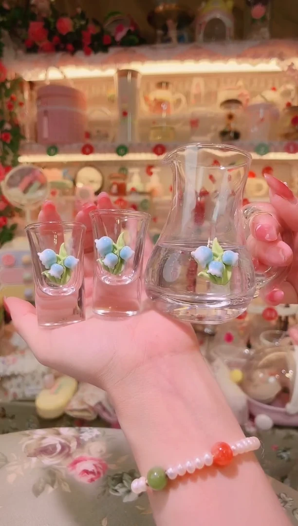 铃兰花酒具套装——手工制作品质好！