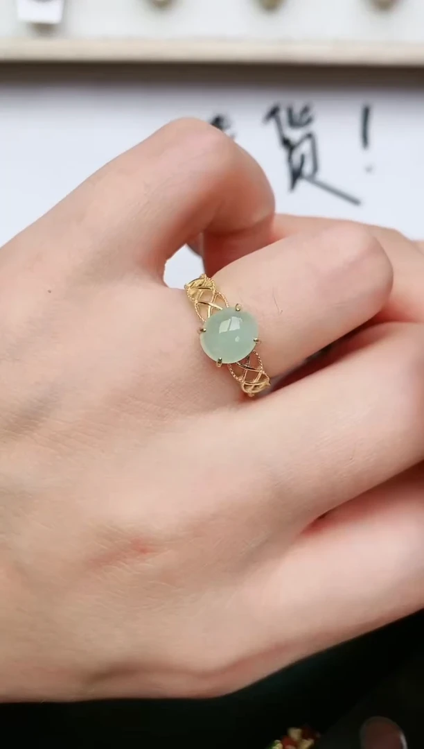 翡翠戒指银S925镶嵌....