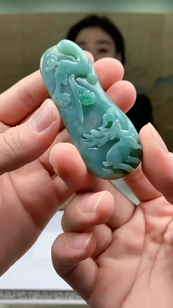 【闪购商品】定制翡翠未镶嵌4829bb-毛货挂件40