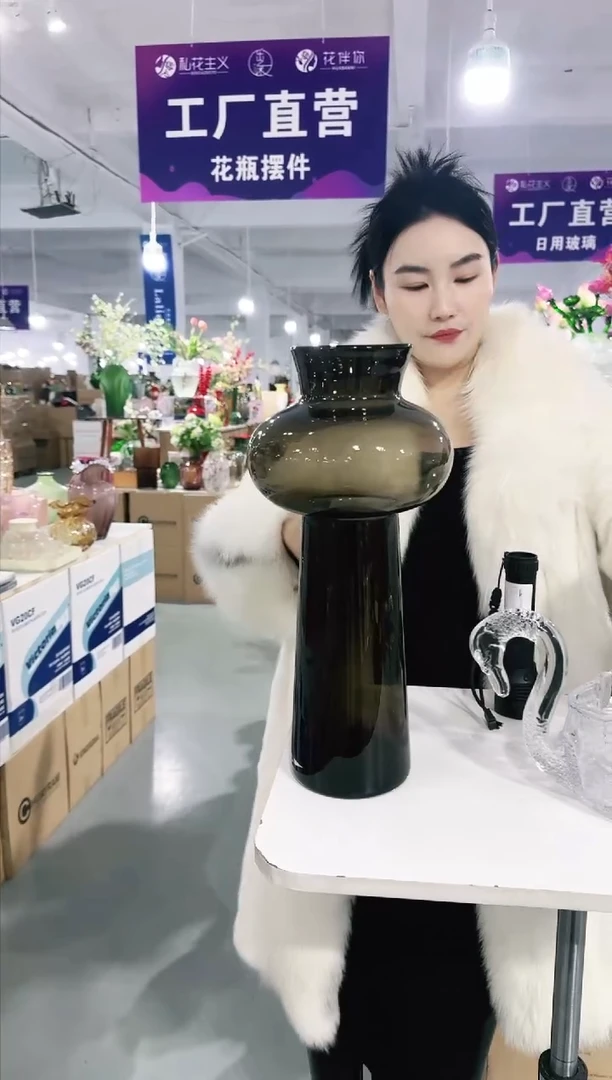 【闪购商品】无铅玻璃L-黑色杨柳大