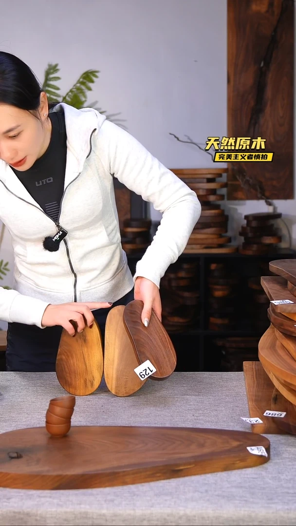 木北美黑胡桃原木.干裂疤结不属于商品质量问题完美主义者慎拍