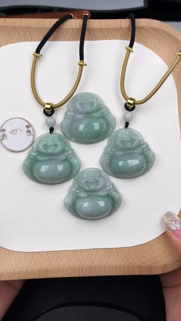 颈饰未镶嵌翡翠LC029翡翠叶绿中佛+送同款绳子多样性发其一