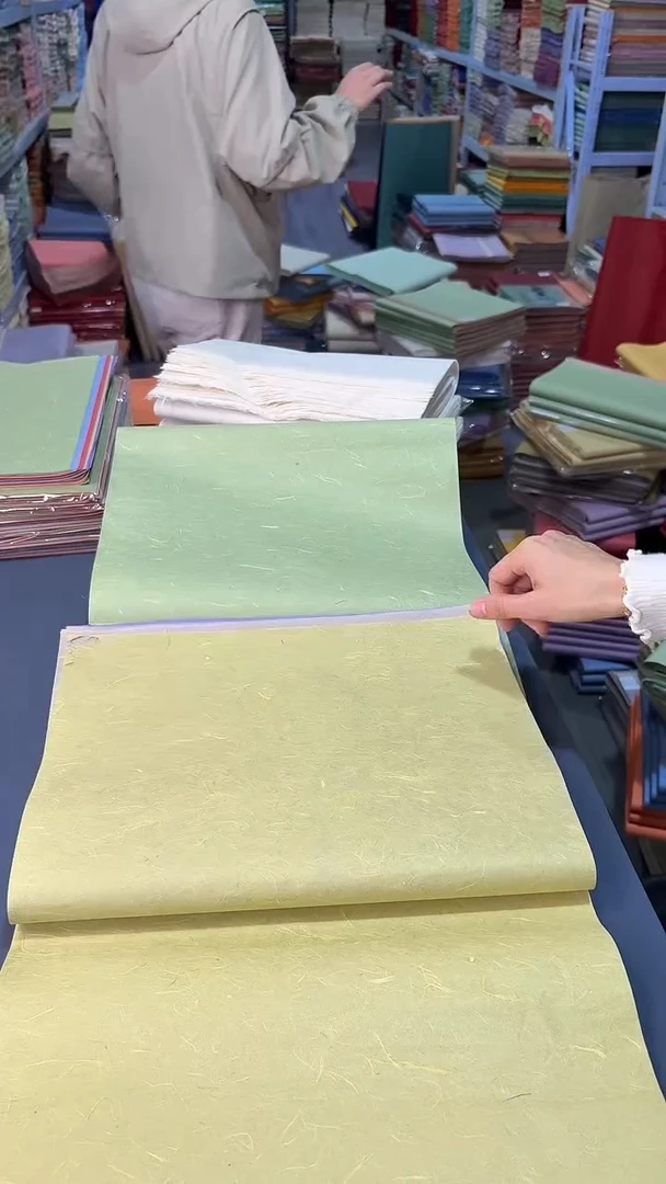 纯手工四尺对开十色50张珍金雁楮清水云龙