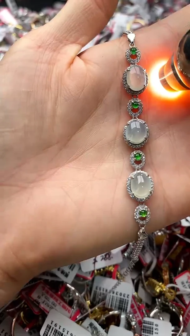 【闪购商品】翡翠戒指银S925镶嵌5555555    6