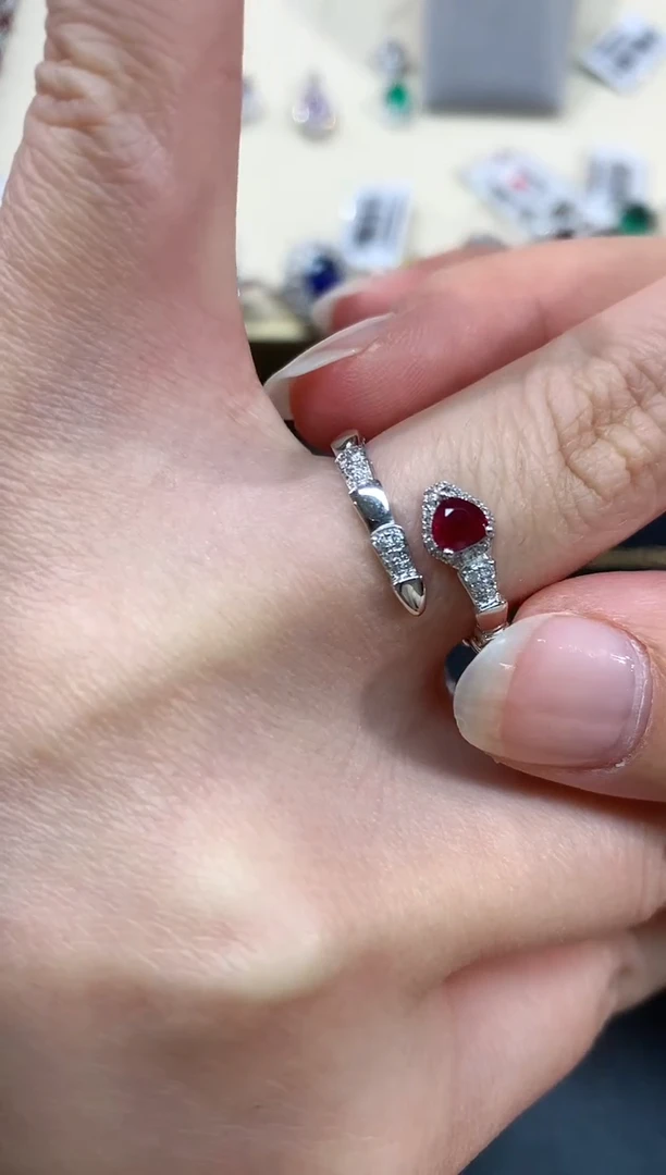 【闪购商品】红宝石戒指18K金镶嵌A221|3980