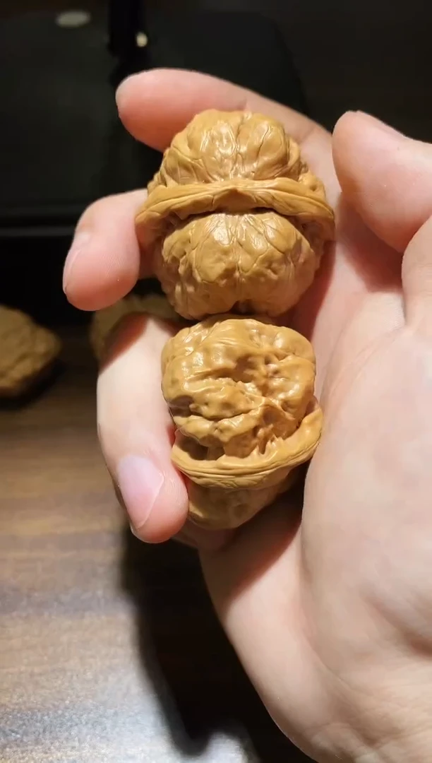 文玩核桃把件微修打底蛤蟆头35-37