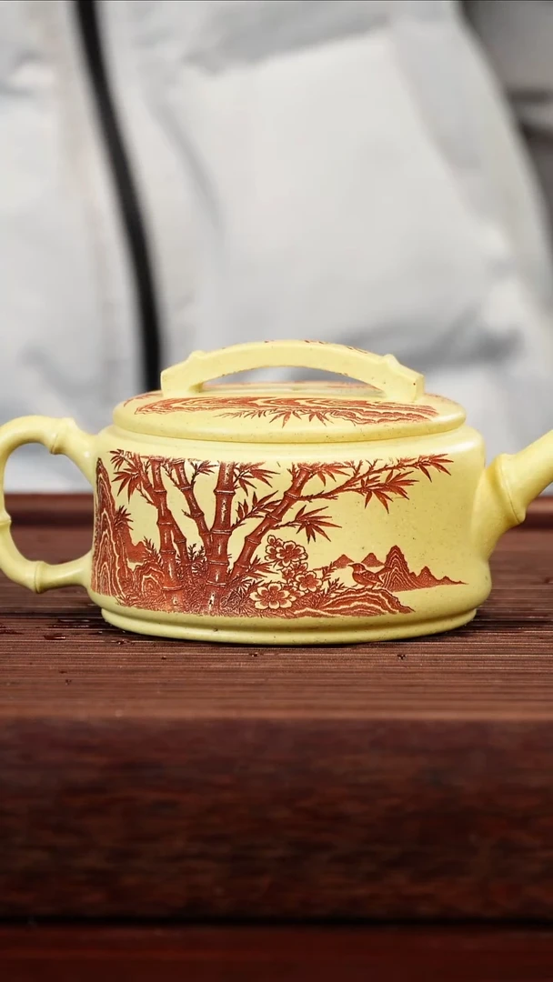 茶壶紫砂本山绿竹节汉瓦230cc左右