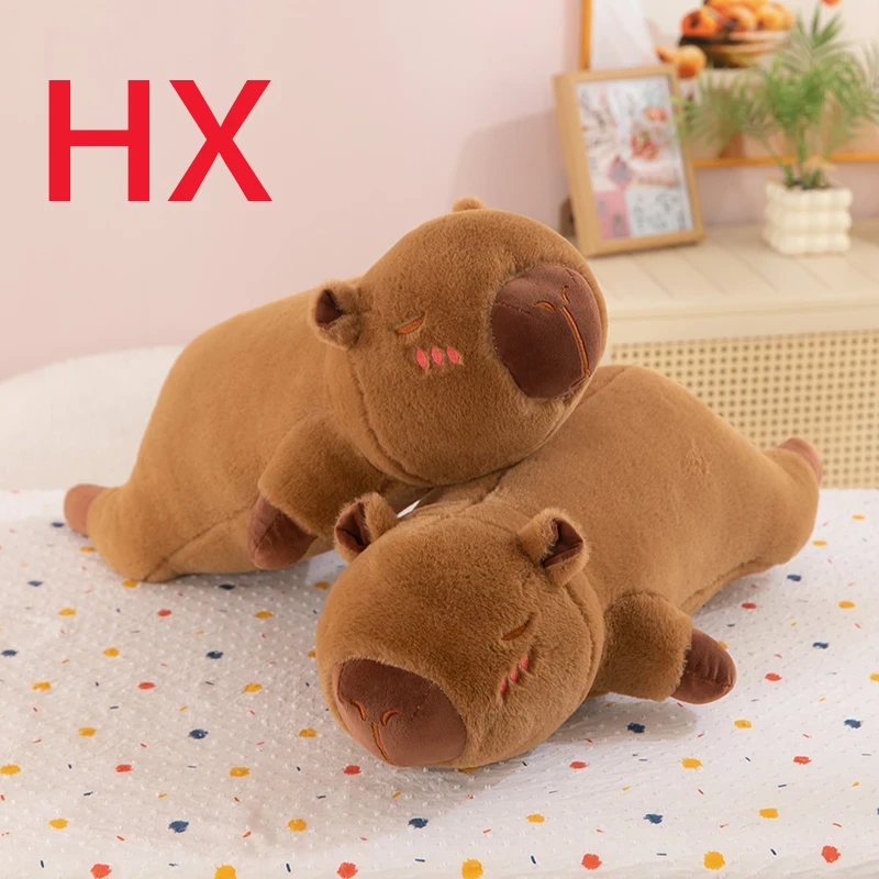 可爱卡皮巴拉长条抱枕玩偶公仔60厘米一个，手工测量误差2-4厘米