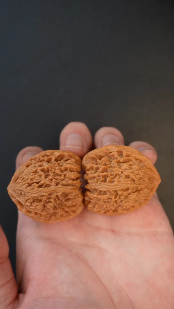 把件文玩核桃凹底南疆石41mm微修