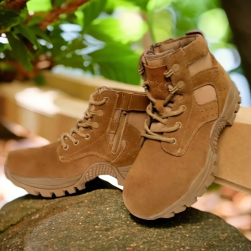 Jinho/金猴真皮耐磨户外徒步越野登山训练沙漠马丁户外靴QT8011B