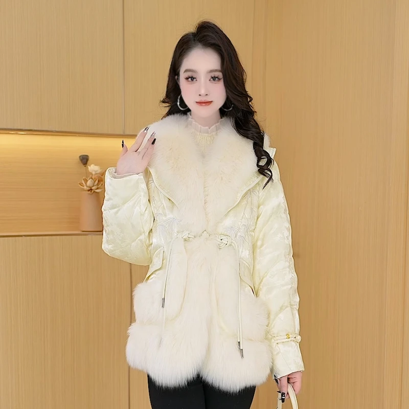 【羽绒服】冬季白鸭绒羽绒服百搭新款时尚小个子休闲保暖外套女冬款