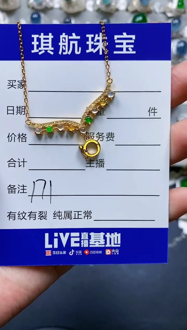 【闪购商品】翡翠颈饰银S925镶嵌0171