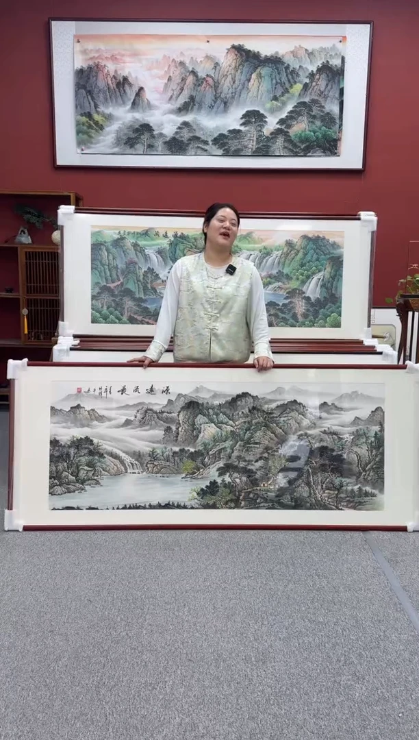国画手绘  源远流长  219*88