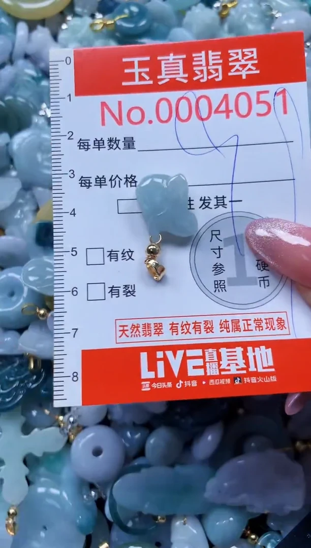 翡翠未镶嵌吊坠(不含链)4051
