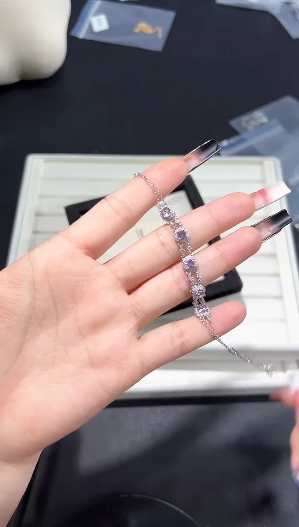 银S925镶嵌手链水晶21c多样性发其一【1条】