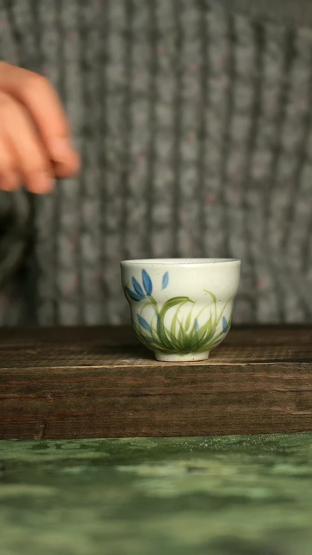 陶瓷青诗集手工手绘瓷器