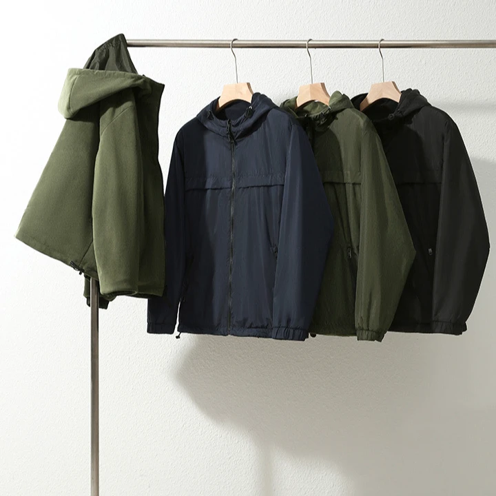 户外双面穿连帽保暖加绒加厚外套 1513 （AJE)