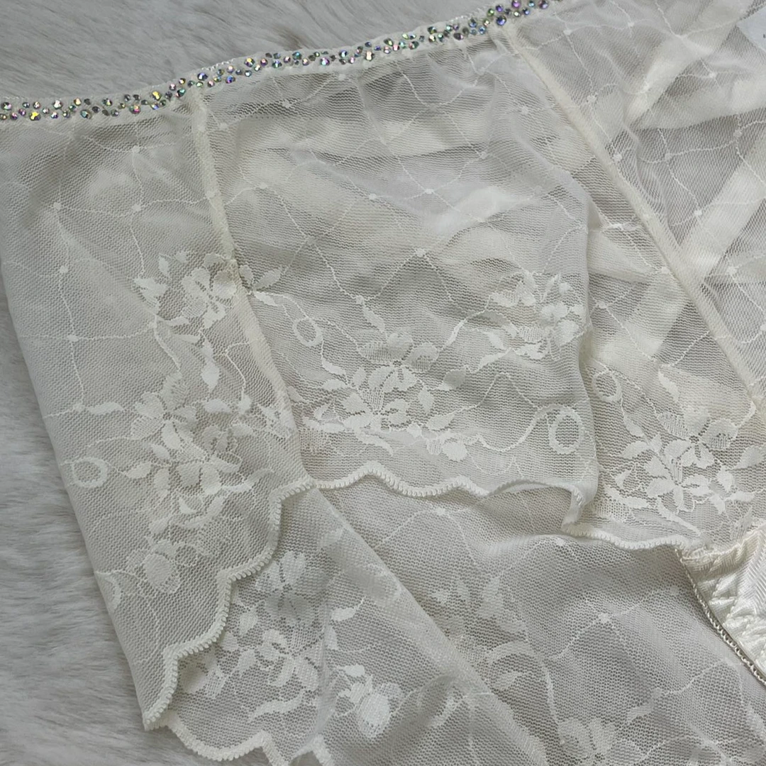 xarifa爆款烫钻大码性感镂空女士高腰内裤9656