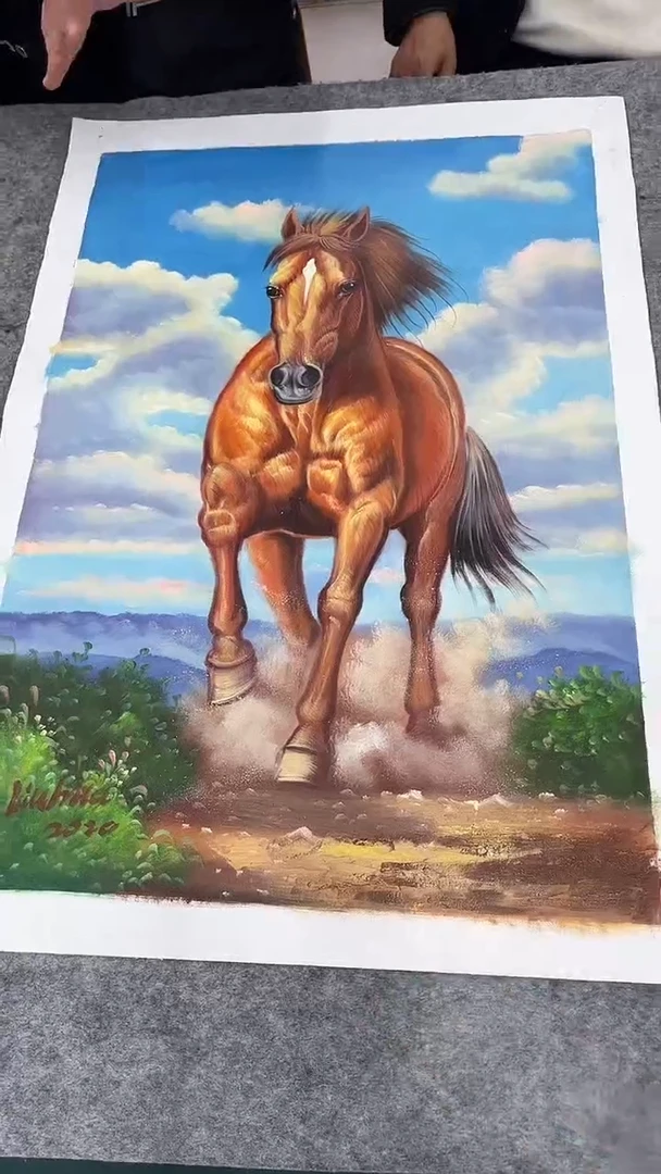 国画油画刘用华-马 1-5