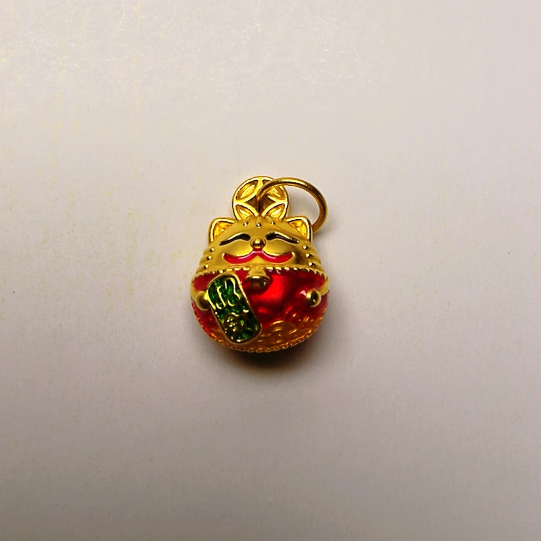 玉麓黄金 足金999新款招财猫提溜（定价）