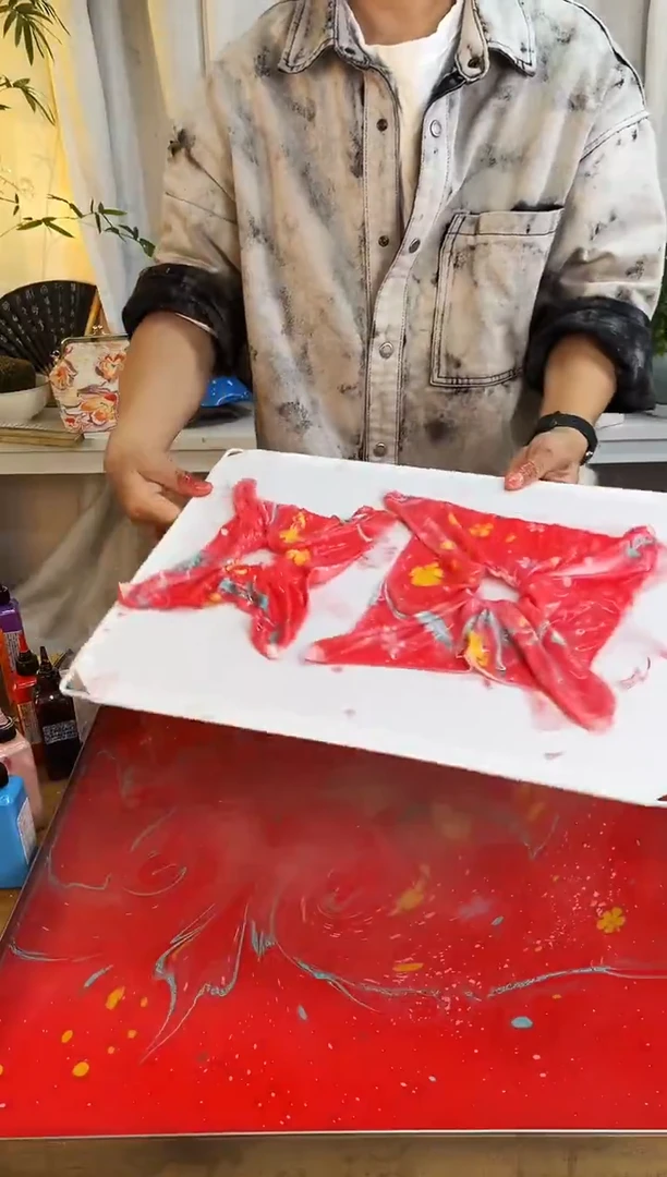 织绣头饰小方巾一大一小