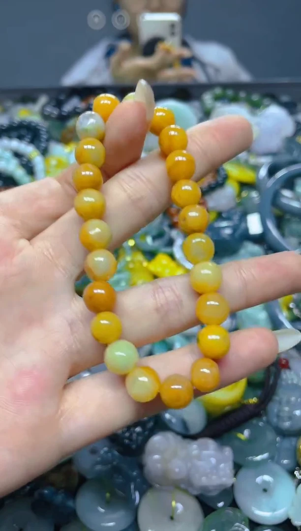 颈饰未镶嵌翡翠7MM/ L /翡翠A货，一件也是批发价
