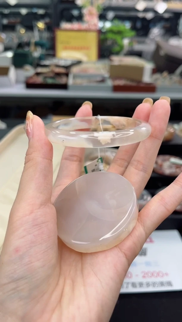 【闪购商品】石英质玉手镯未镶嵌54圈口（赠品镯心）3234562