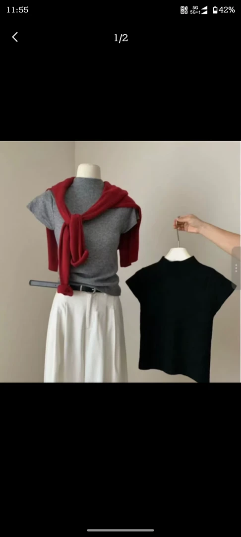 培培自留款针织打底上衣