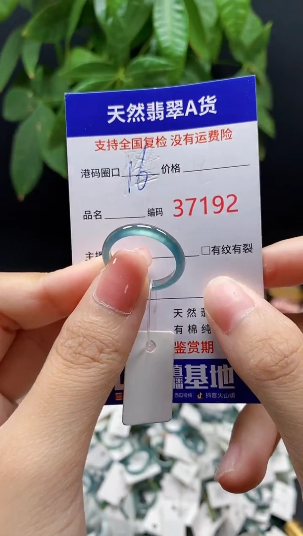 翡翠戒指未镶嵌天然翡翠戒圈7192
